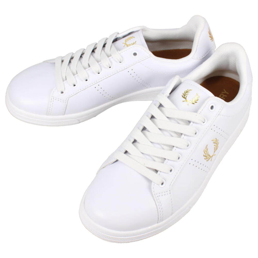 9月限定！最大全額ポイント還元※要エントリー 定番 フレッドペリー FRED PERRY スニーカー B721 レザー B721 LEATHER ホワイト/M.ゴールド B6312 T31【GHOH】