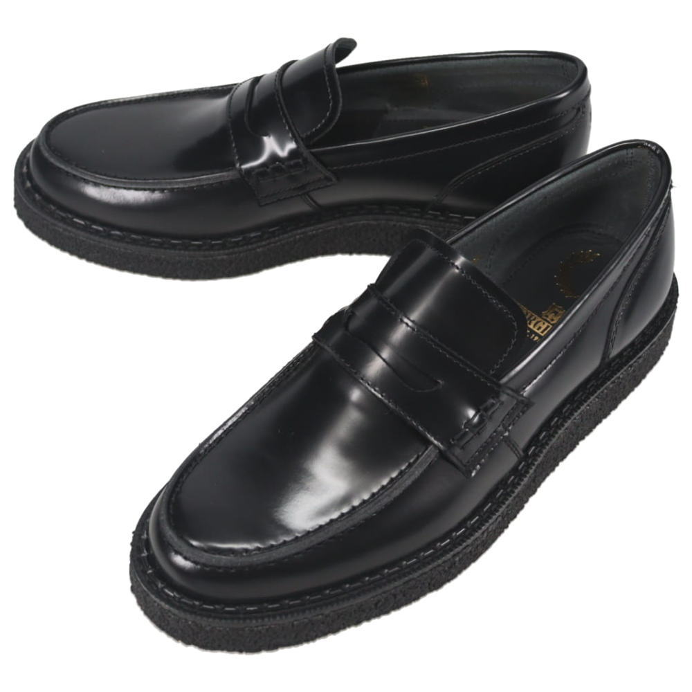 9月限定！最大全額ポイント還元※要エントリー フレッドペリー FRED PERRY ジョージコックス X フレッドペリー ペニー ローファー レザー George Cox X Fred Perry Penny Loafer Leather ブラック SB1345 102【GKOH】