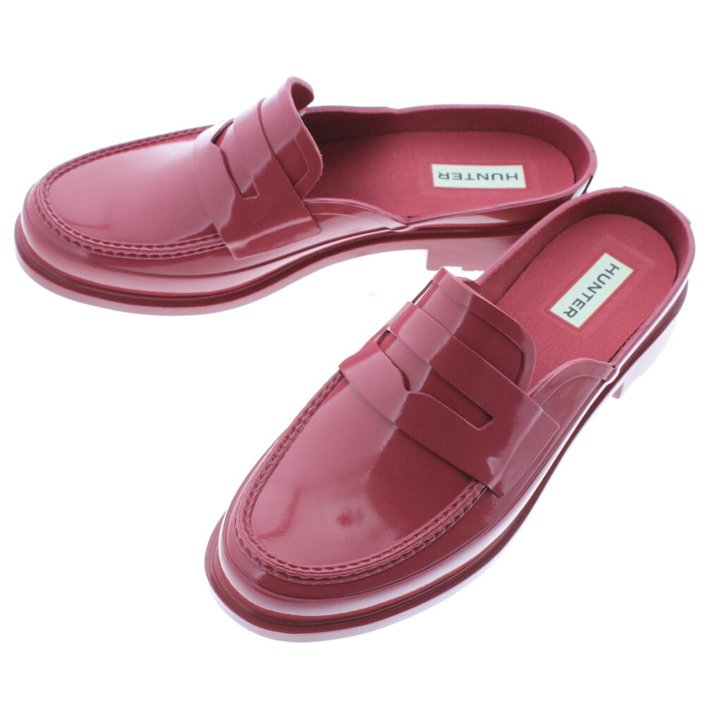 ハンター HUNTER サンダル オリジナル バックレス グロス ペニー ローファー ORIGINAL BACKLESS GLOSS PENNY LOAFER ローズ ROSE WFF1060RGL-ROS 【GOOL】［A］