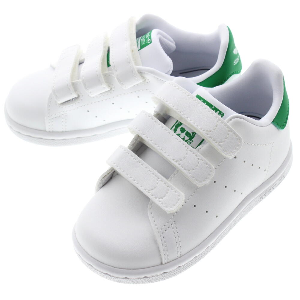 定番 子供 アディダス adidas スニーカー スタンスミス CF I STAN SMITH CF I フットウェアホワイト/フットウェアホワイト/グリーン FX7532