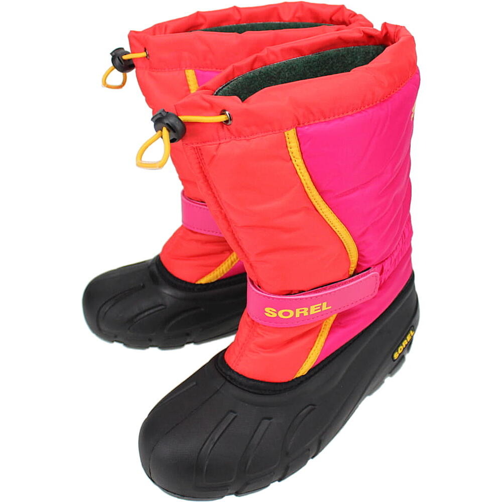 子供 ソレル SOREL ブーツ ユース フルーリー YOUTH FLURRY NY1965-606 ポピーレッド/カクタス ピンク POPPY RED/CACTUS PINK