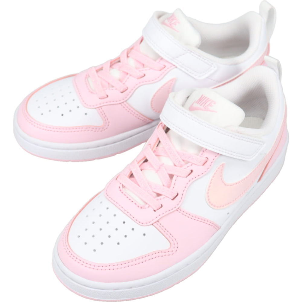 子供 ナイキ NIKE スニーカー ナイキ コート ボロー LOW リクラフト ホワイト/ピンクフォームバランス/ ローズムース DV5457 105【GIOM...