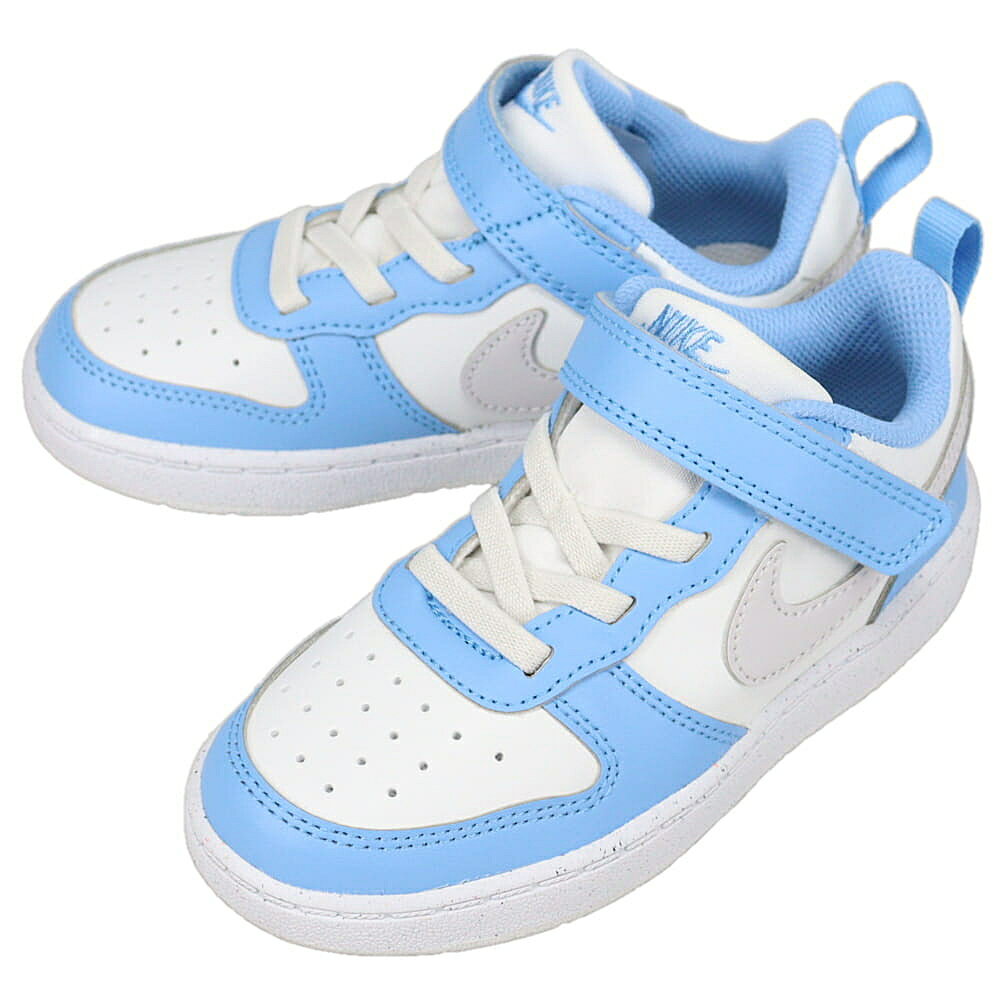 子供 ナイキ NIKE スニーカー ナイキ コート ボロー LOW リクラフト サミットホワイト/バストグレー DV5458 128【GJOI】