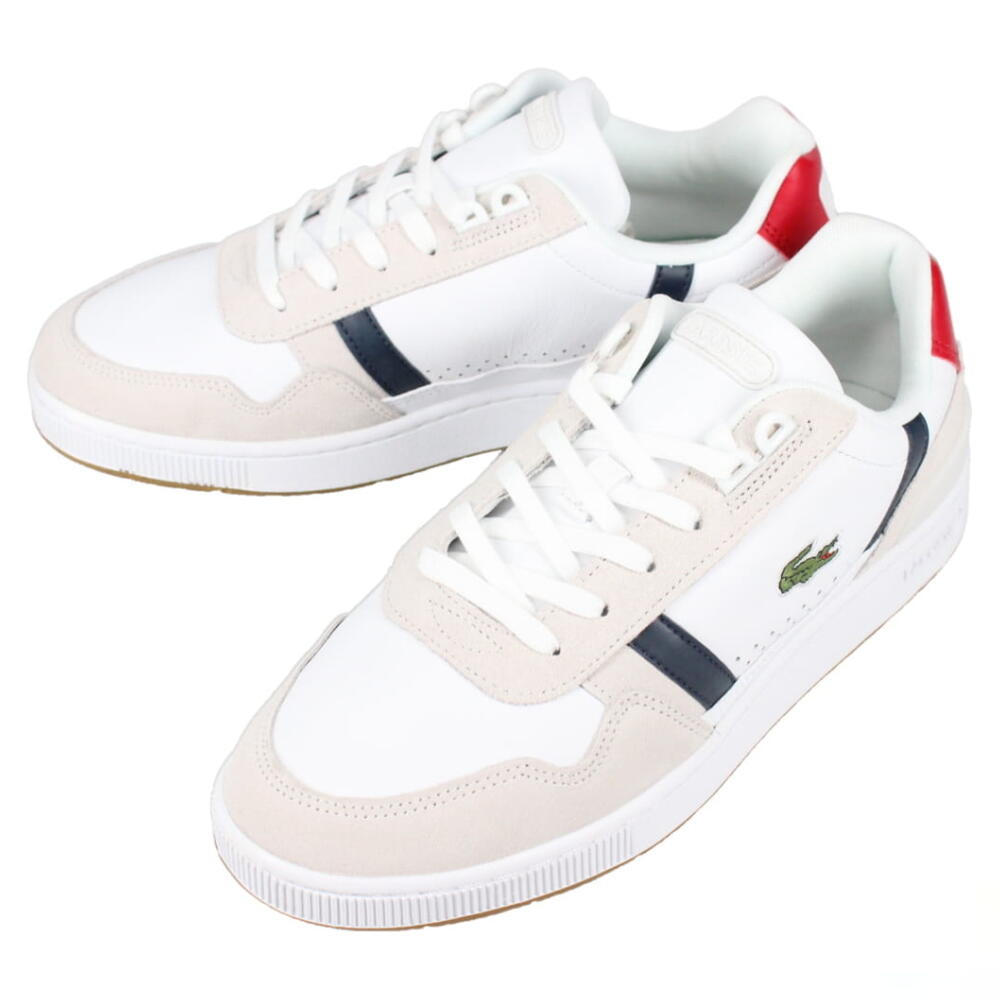 3月限定！最大全額ポイント還元※要エントリー ラコステ LACOSTE メンズ スニーカー T-CLIP 0120 2 SMA ホワイト/ネイビー/レッド 40SMA0048 407【GHON】