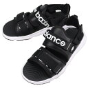 ニューバランス New balance サンダル 750 Straps SUA750 A3 ブラック/ホワイト BLACK/WHITE【GIOH】