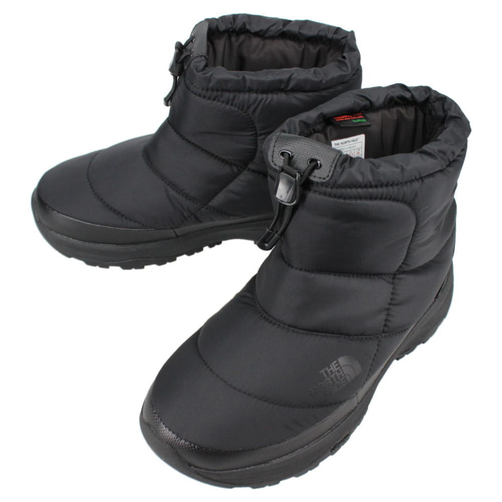 楽天すにーかー倉庫ノースフェイス THE NORTH FACE ユニセックス ヌプシ ブーティ ウォータープルーフVIショート Nuptse Bootie WP VII Short TNFブラック/TNFブラック NF52273 BK【GHFO】