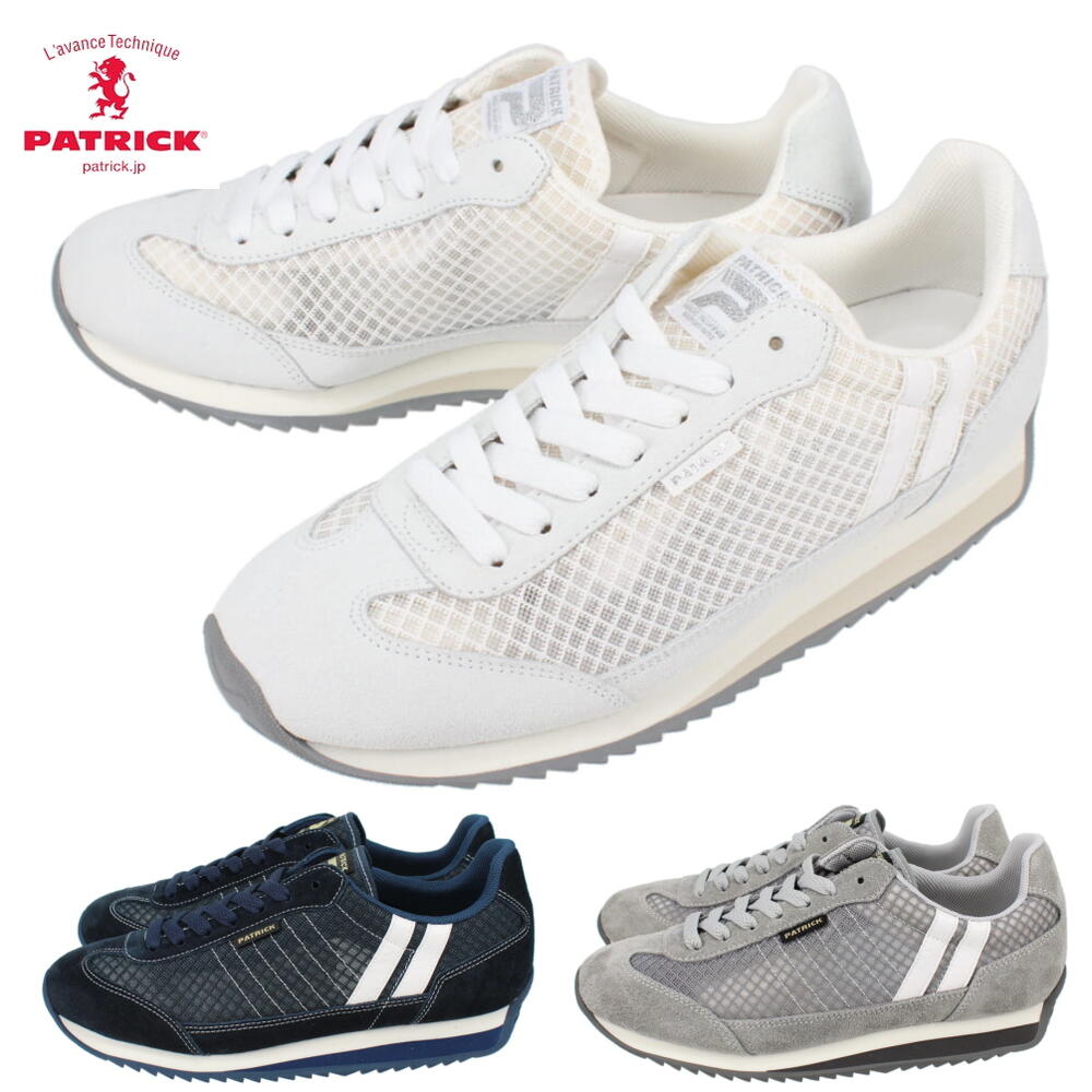 防水スプレー吹きかけサービス 交換返品送料無料 パトリック PATRICK スニーカー マラソン メッシュ MARATHON-ME ホワイト WHT 503400 ネイビー NV 503402 グレー GY 503404【GFOL】