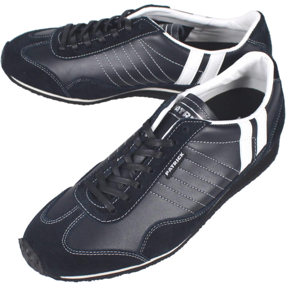 防水スプレー吹きかけサービス 交換返品送料無料 パトリック PATRICK スニーカー スタジアム レザー STADIUM-LE ネイビー NVY 505412【GHOK】