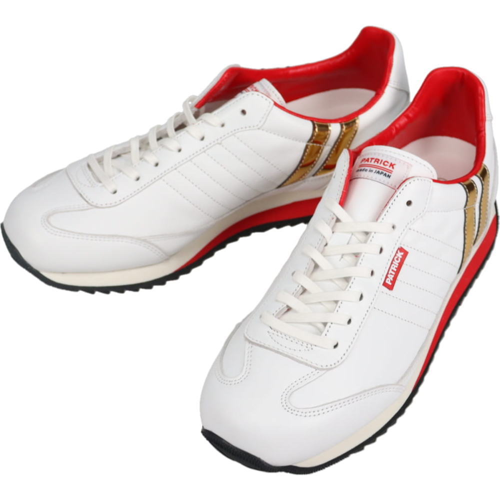 防水スプレー吹きかけサービス 交換返品送料無料 パトリック PATRICK スニーカー マラソン 椿 MARATHON 椿 ホワイト WHT 724500【GIOL】