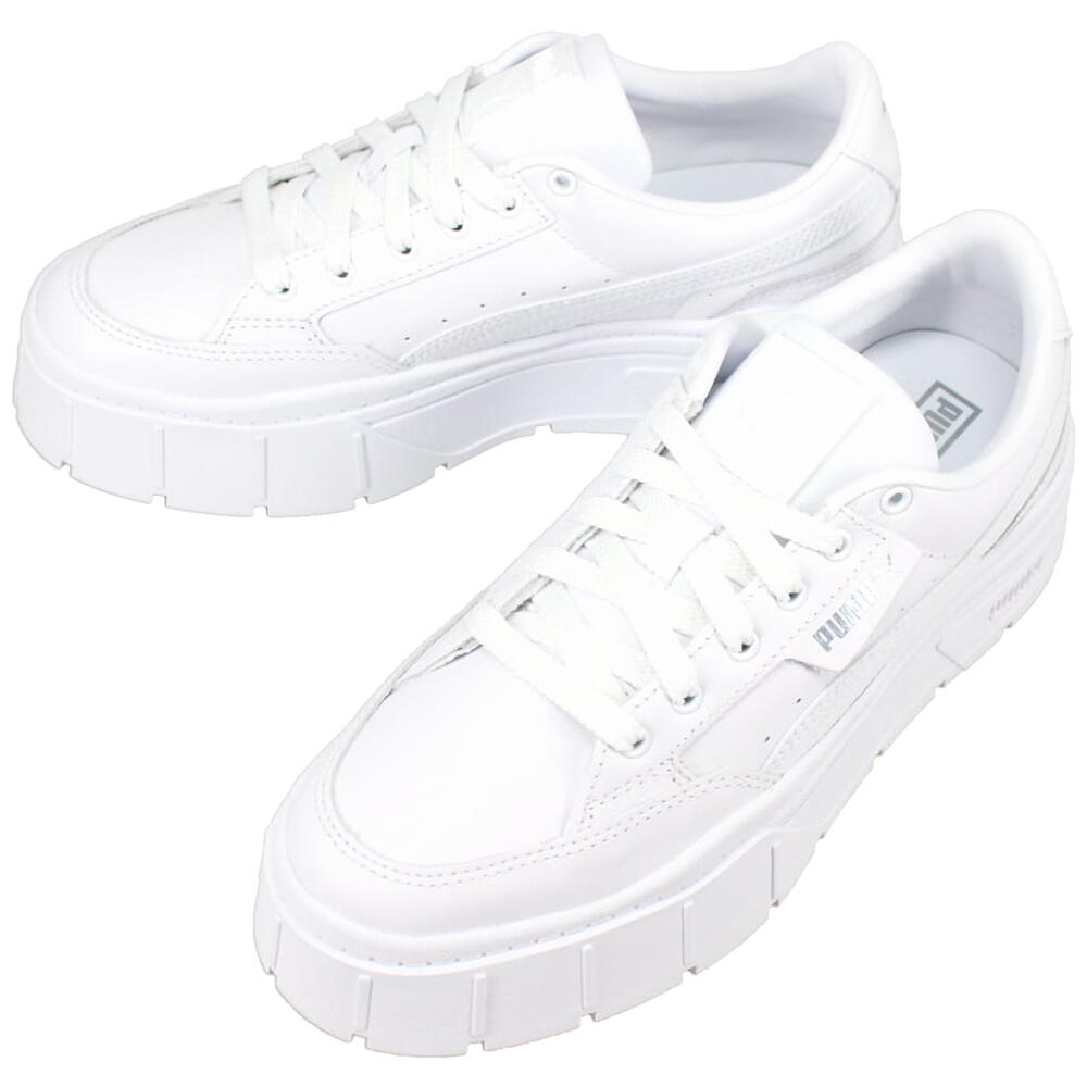 【最大全額ポイント還元※要エントリー】プーマ PUMA スニーカー メイズ スタック レザー ウィメンズ Mayze Stack Lthr Wns プーマホワイト 384412 01【GHOH】