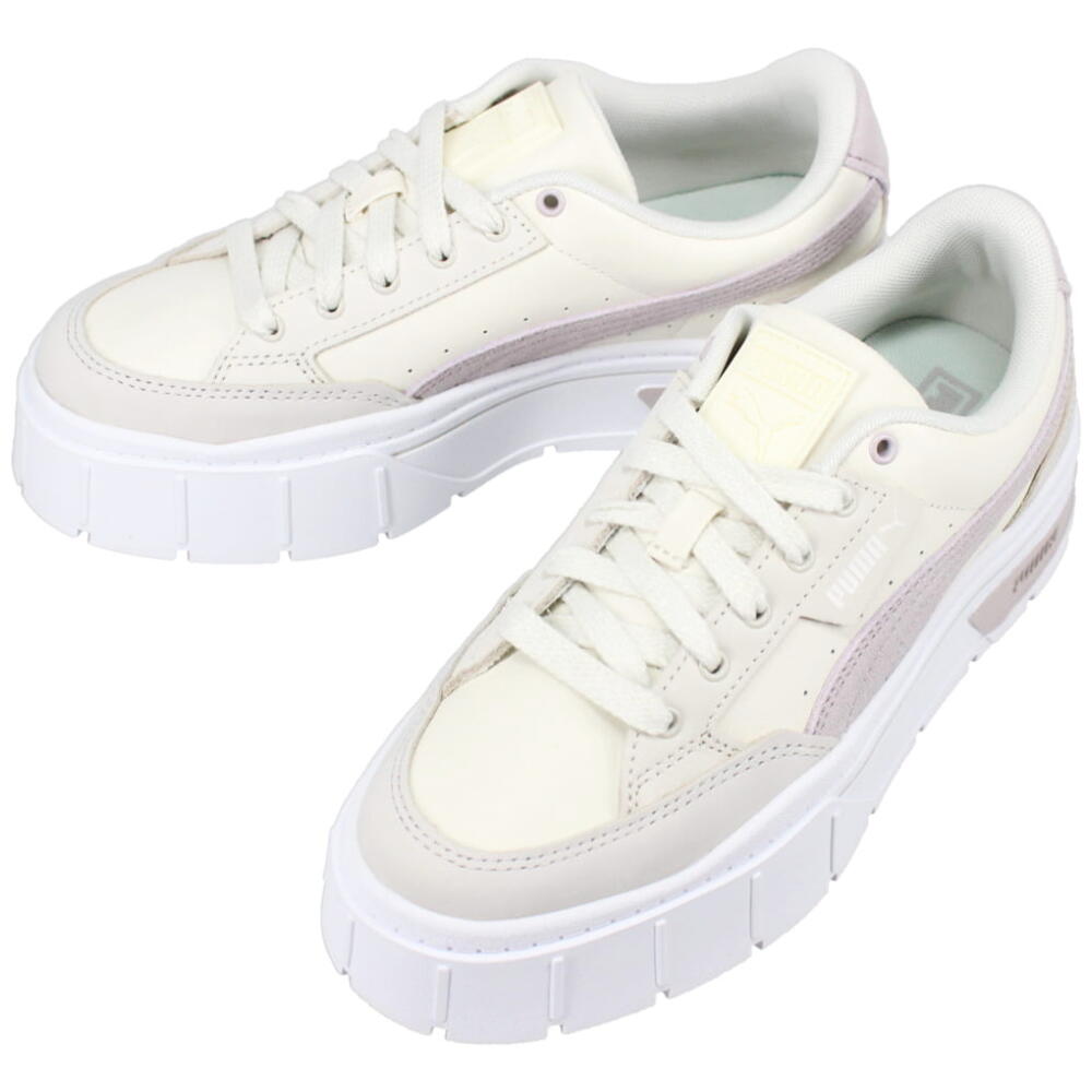楽天すにーかー倉庫【最大100％ポイントバック 6/1-6/30限定※要エントリー】プーマ PUMA スニーカー メイズ スタック リュクス ウィメンズ Mayze Stack Luxe Wns マッシュルーム/マーブル 389853 01【GHOH】