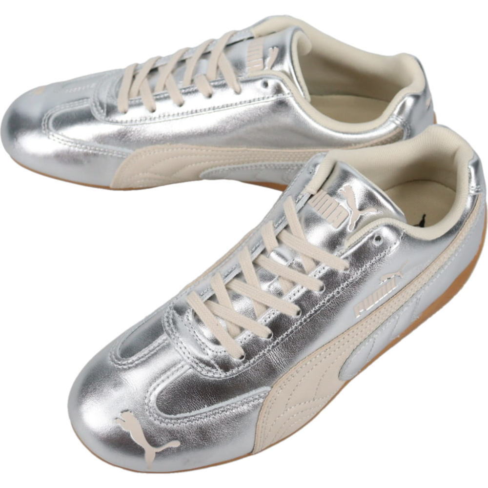 3月限定！最大全額ポイント還元※要エントリー プーマ PUMA スニーカー スピードキャット シルバー ウィメンズ Speedcat Silver Wns Alpine Snow-Gum 406881 02【GKOG】
