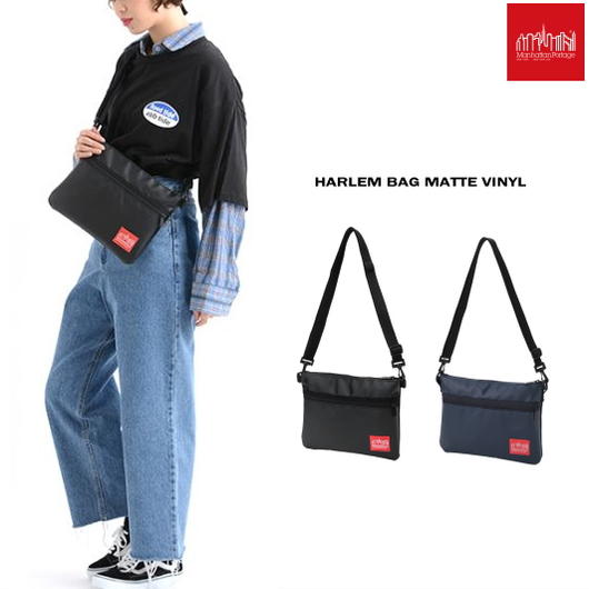 定番 マンハッタンポーテージ Manhattan Portage サコッシュ ハーレム バッグ マット ビニール 1084-MVL ブラック (BLK) ダークネイビー (DNVY)［BG］【FNOH】