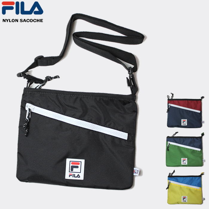 フィラ FILA バッグ サコッシュ FDH002 クロ コン グリーン キイロ［BG］【FNOH】[QQ]