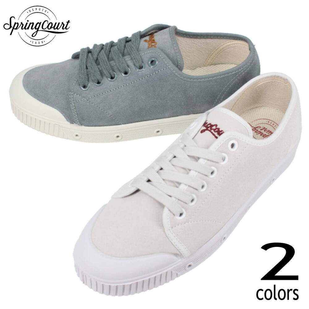 ںǸ1­22cmۥץ󥰥 SPRING COURT ˡ ġ  Х륫 G2 SUEDE VULCA VG2S-S2 WHT(ۥ磻) BGRY(֥롼졼) AϡGFOK