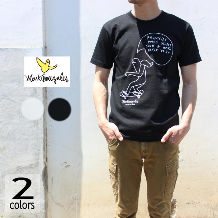 マークゴンザレス Mark Gonzales Tシャツ ヘビー ティー HEAVY TEE ホワイト ブラック 19S-HVT10 キャラクター［WA］【FNOJ】 QQ