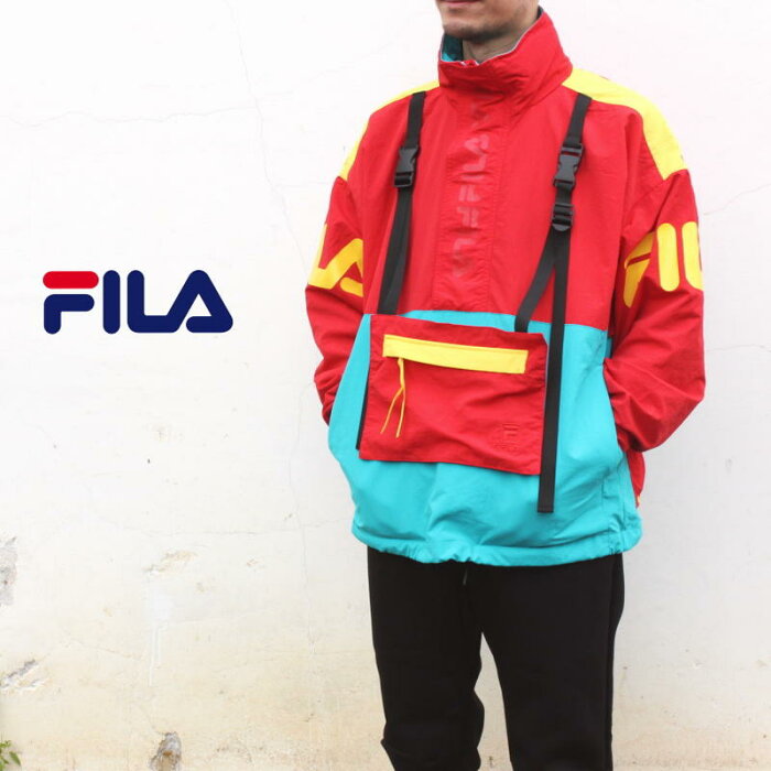 フィラ FILA アウター ハーフジップジャケット レッド FM9673-11 ［WA］【FNON】