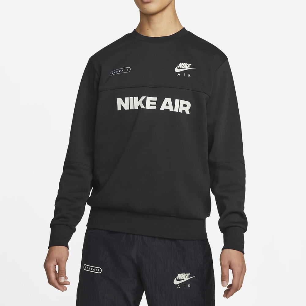 ナイキ NIKE ウェア エアー ブラッシュドバック L/S クルー ブラック/ライトボーン DM5208 010［WA］