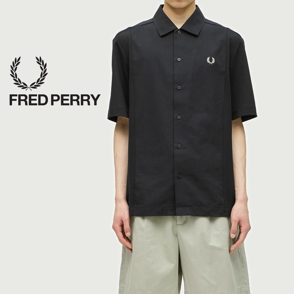 フレッドペリー フレッドペリー FRED PERRY メッシュ パネル シャツ Mesh Panel Shirt ブラック M7710 102［WA］【GIOJ】