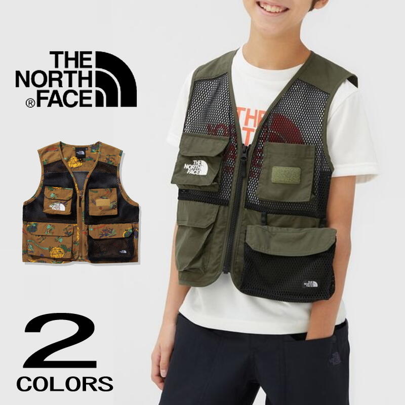 楽天すにーかー倉庫子供服 ノースフェイス THE NORTH FACE アドベンチャーベスト キッズ Adventure Vest NPJ22324 NT（ニュートープ） CB（TNFキャンプブラウン） 【GHOH】