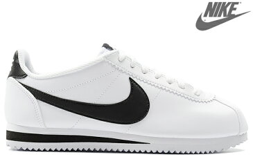 NIKE WMNS CLASSIC CORTEZ LEATHER 807471-101 WHITE/BLACK-WHITEナイキ ウィメンズ クラシック コルテッツ レザー ホワイト ブラック メンズ スニーカー sccr