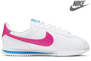 NIKE CORTEZ BASIC SL GS 904764-107 WHITE/HYPER PINK-PHOTO BLUEナイキ コルテッツ ベーシック ホワイト ピンク レディース ガールズ スニーカー