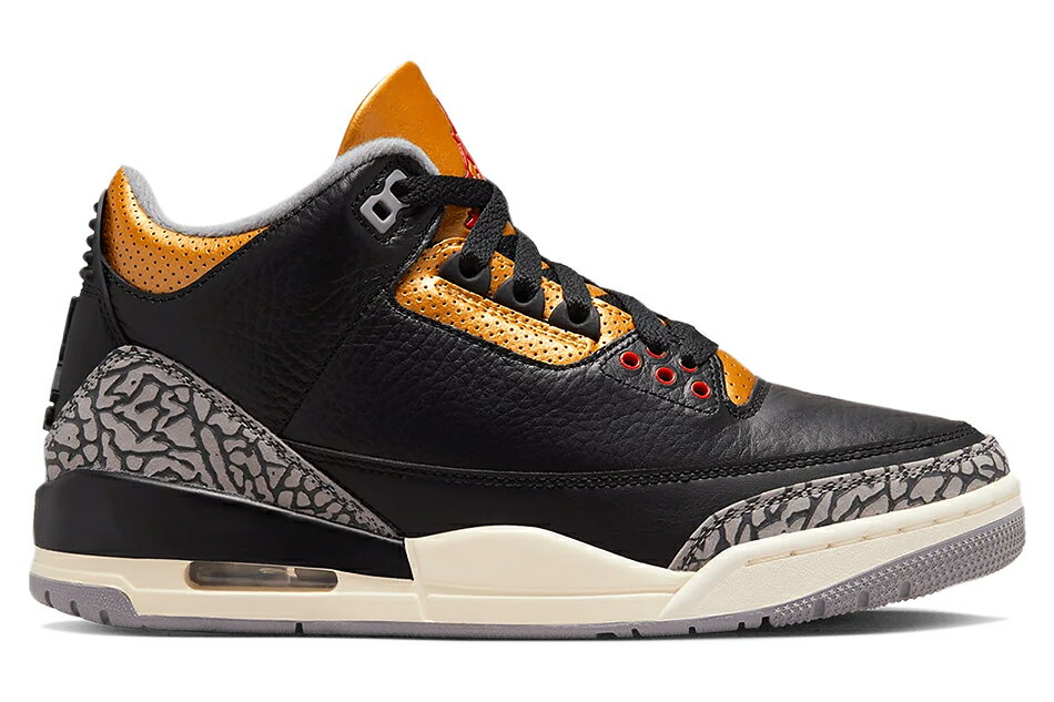 NIKE WMNS AIR JORDAN 3 RETRO BLACK GOLD CK9246-067 BLACK/FIRE RED-METALLIC GOLD-CEMENT GREYʥ   硼 3 ȥ ֥å   ˡ 2206ss