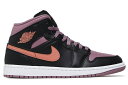 NIKE AIR JORDAN 1 MID SE FB9911-008 BLACK/SKY J ORANGE-SKY J MAUVE-WHITEナイキ エア ジョーダン 1 ミッド SE ブラック スカイJモーブ オレンジ メンズ スニーカー