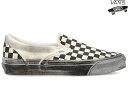 「VAULT by VANS」 OG CLASSIC SLIP-ON STRESSED VN0A32QNBKC BLACK CHECKERBOARDバンズ ヴォルト ボルト OG クラシック スリッポン LX チェッカー 限定 メンズ スニーカー