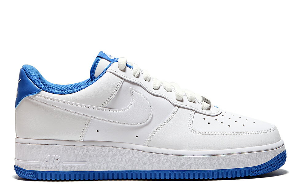 NIKE AIR FORCE 1 '07 DR9867-101 WHITE/WHITE-LT PHOTO BLUEナイキ エアフォース ワン ロー ホワイト ライト フォト ブルー 定番 メンズ スニーカーのサムネイル