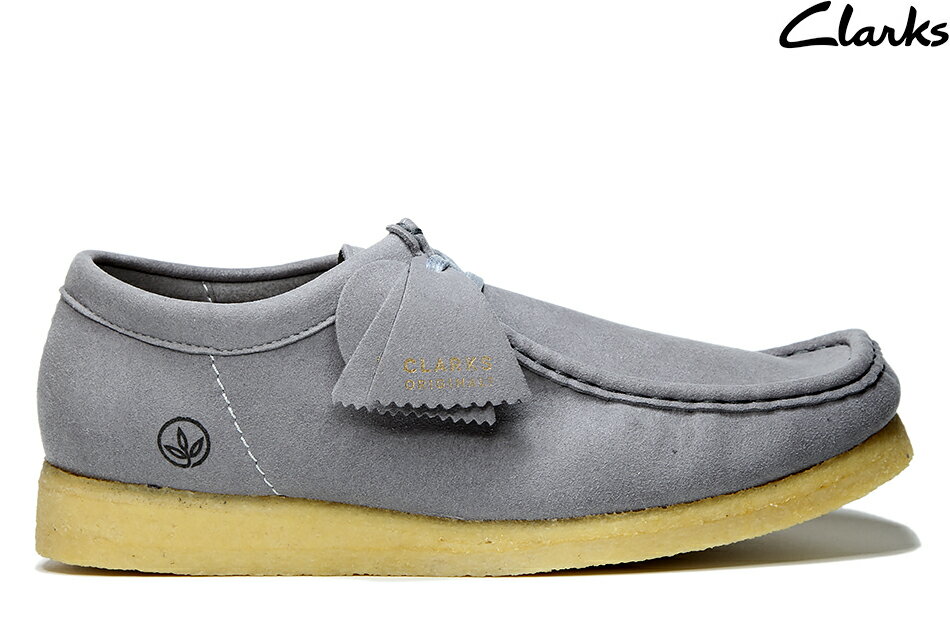 「Sale 」Clarks WALLABEE GREY VEGAN SUEDE 26165991クラークス ワラビー グレー ビーガン スエード メンズ モカシン シューズ ブーツ