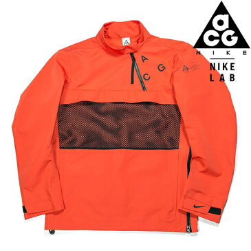 NIKE LAB ACG COLLECTION PULLOVER SHELL TEAM ORANGE/BLACK 914477-891ナイキラボ エーシージー ACRONYM アクロニウム プルオーバー シェル チームオレンジ ブラック メンズ MENS コラボ