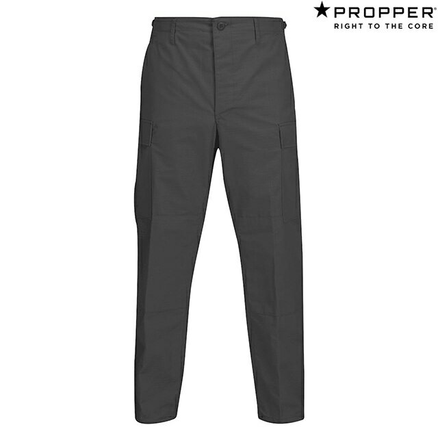 Propper BDU Trouser Button Fly - 100% Cotton Ripstop F5201 Black (Short or Regular)プロッパー BDU トラウザー レングス:ショートorレギュラー カーゴ アーミー ミリタリー パンツ ブラック アメリカ軍 キャンプ アウトドア