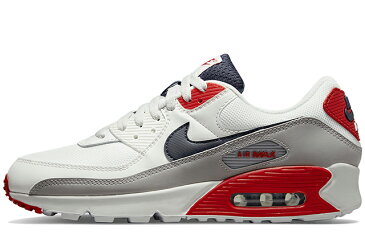 NIKE AIR MAX 90 DB0625-101 SUMMIT WHITE/THUNDER BLUE/CEMENT GRAY/CHILLED/WHITEナイキ エアマックス 90 ホワイト グレー レッド メンズ スニーカー