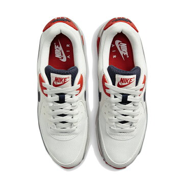 NIKE AIR MAX 90 DB0625-101 SUMMIT WHITE/THUNDER BLUE/CEMENT GRAY/CHILLED/WHITEナイキ エアマックス 90 ホワイト グレー レッド メンズ スニーカー