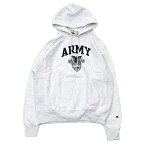 Champion 「USMA OFFICIAL PRINT」 WEST POINT ARMY R/W HOODED SWEAT ASH GREYチャンピオン Reverse Weave リバースウィーブ フード スウェット グレー アーミー US企画 グレー 陸軍士官学校 US ミリタリー プリント USA限定