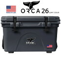 ORCA COOLERS 26 QUART CHARCOAL 「Made in U.S.A」 ORCCH026orca オルカ クーラー ボックス チャコール グレー クーラーBOX キャンプ ソロキャンパー アウトドア 釣り USA 1