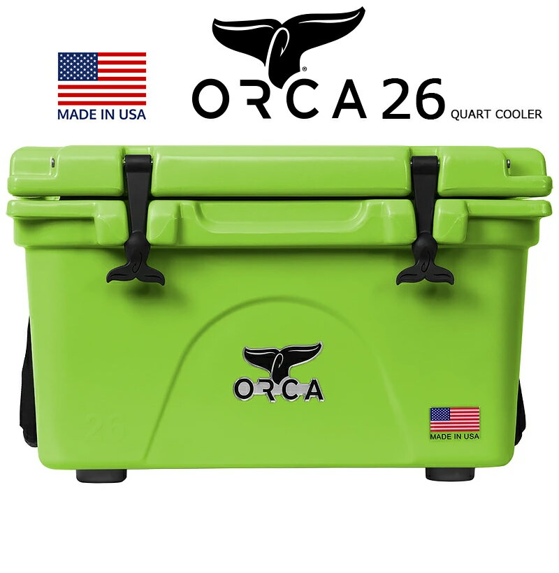 ORCA COOLERS 26 QUART LIME「Made in U.S.A」 ORCL026orca オルカ クーラー ボックス ライム グリーン クーラーBOX キャンプ ソロキャンパー アウトドア 釣り USA