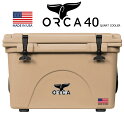 ORCA COOLERS 40 QUART TAN 「Made in U.S.A」 ORCT040orca オルカ クーラー ボックス タン ベージュ クーラーBOX キャンプ ソロキャンパー アウトドア 釣り 大型 大容量 USA