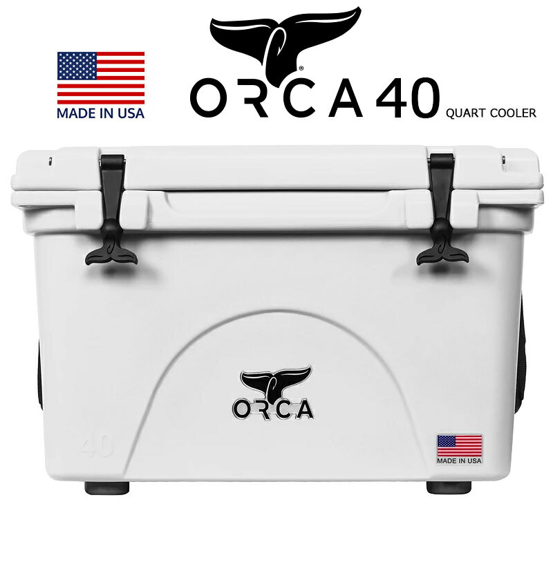 ORCA COOLERS 40 QUART WHITE 「Made in U.S.A」 ORCW040orca オルカ クーラー ボックス ホワイト クーラーBOX キャンプ ソロキャンパー アウトドア 釣り 大型 大容量 USA