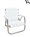 LAWN CHAIR USA BRIGHT WHITE LOW BACK BEACH FOLDING CHAIR 「Made in U.S.A」 BUW2525ローン チェア ブライト ホワイト ローバック ビーチ フォールディング チェア 折りたたみ椅子 アメリカ製 アウトドア キャンプ