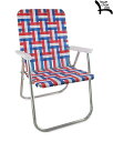 LAWN CHAIR USA OLD GLORY CLASSIC WITH WHITE ARMS FOLDING CHAIR 「Made in U.S.A」 DUW0202 TRICOLORローン チェア オールドグローリー クラシック フォールディング アーム チェア トリコロール 折りたたみ椅子 アメリカ製 アウトドア キャンプ