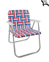 LAWN CHAIR USA OLD GLORY PICNIC WITH WHITE ARMS FOLDING CHAIR 「Made in U.S.A」 PUW0202 TRICOLORローン チェア オールドグローリー ピクニック フォールディング アーム チェア トリコロール 折りたたみ椅子 アメリカ製 アウトドア キャンプ