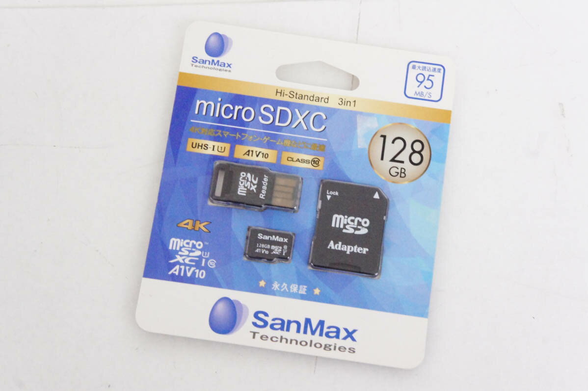 ̤ѡSanMax microSDXC 128GB SDץ&USB꡼դ CLASS10