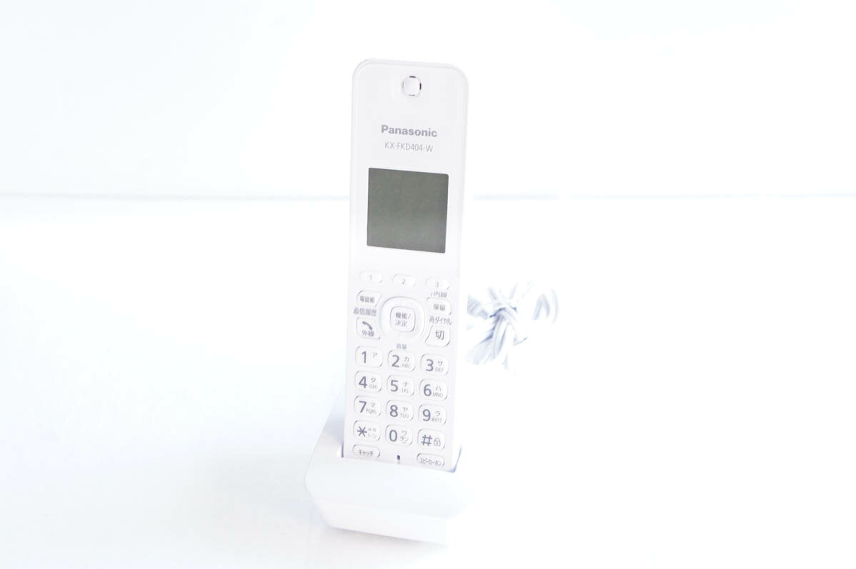 【中古】Panasonicパナソニック コードレス増設子機 KX-FKD404-W 電話機/FAXに