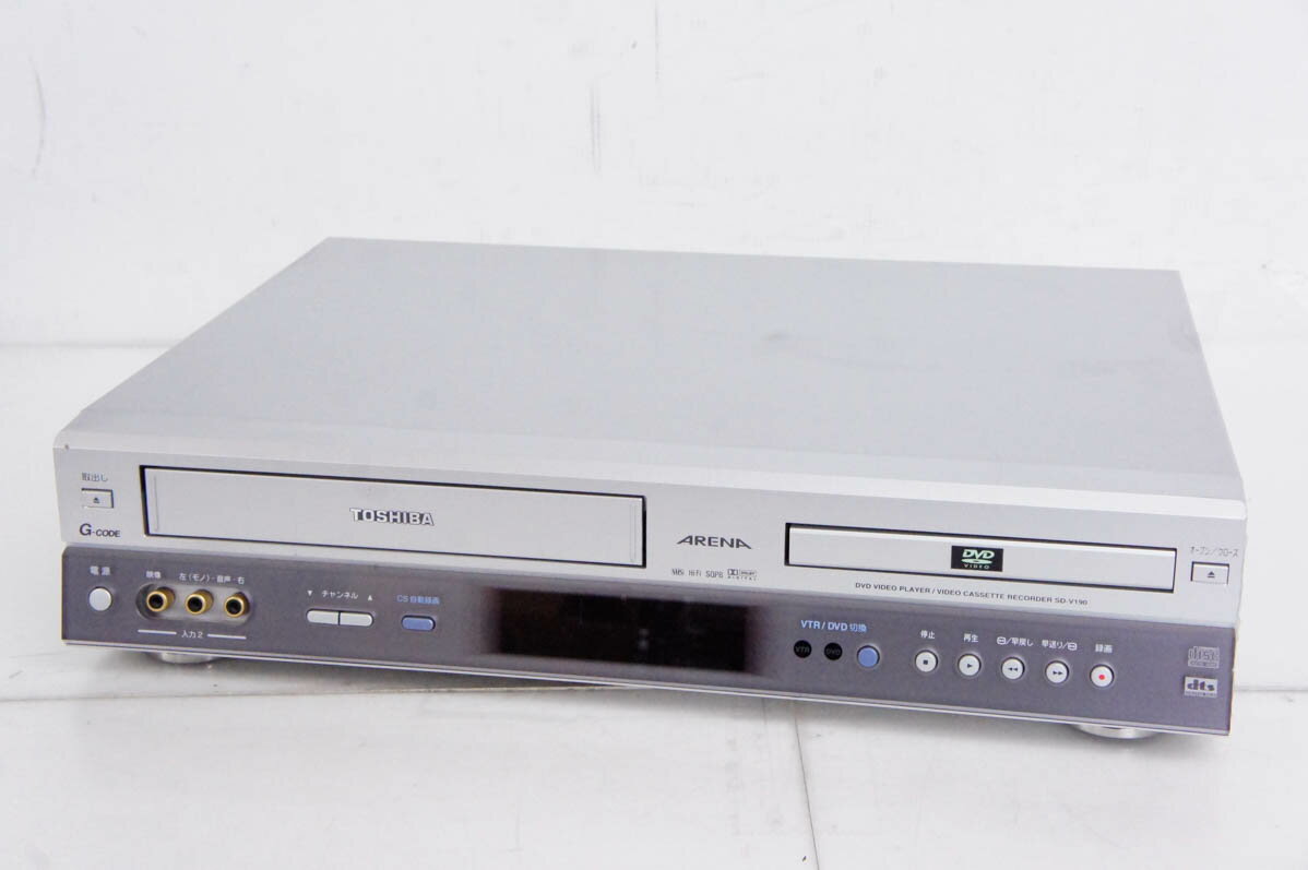 TOSHIBA東芝 VTR一体型DVDビデオプレーヤー DVDプレーヤー一体型VHSビデオデッキ SD-V190A