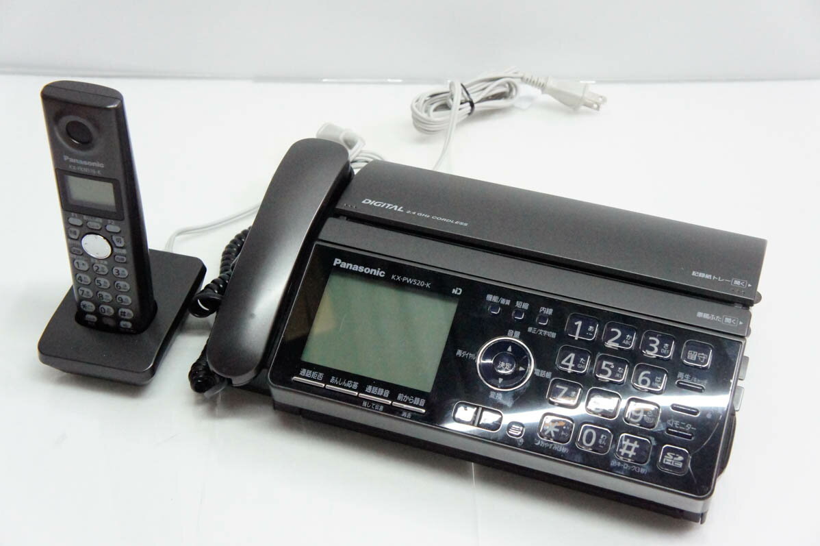 【中古】Panasonicパナソニック 普通紙ファックス おたっくす KX-PW520DL 親機・子機セット