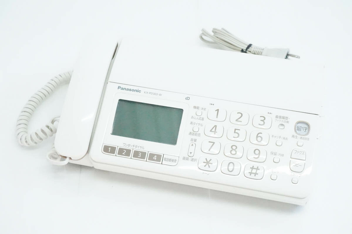 【中古】Panasonicパナソニック 普通紙ファックス おたっくす KX-PD303 親機のみ
