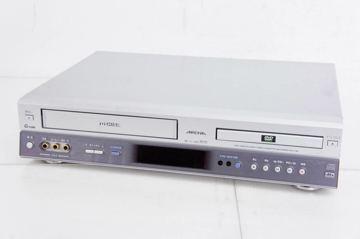 東芝TOSHIBA VTR一体型DVDビデオプレーヤー DVDプレーヤー一体型VHSビデオデッキ SD-V190