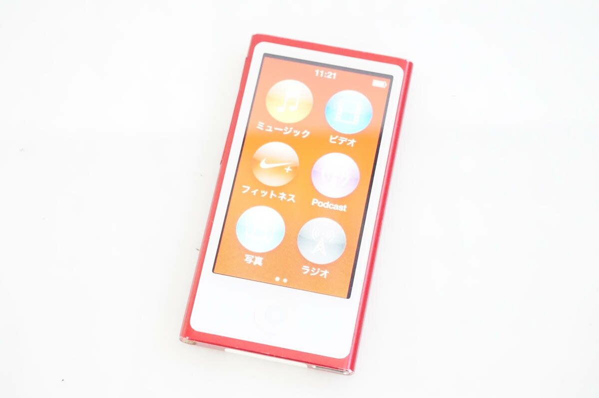 【中古】Appleアップル 第7世代 iPod nano 16GB MD744J (PRODUCT) RED レッド